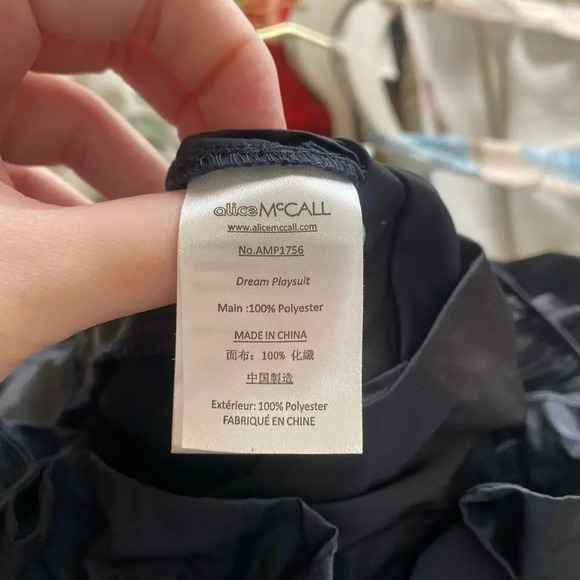 ALICE MCCALL Dream Playsuit Navy Cold Shoulder Romper Blue Size 6 Ruffles - Picture 7 of 8